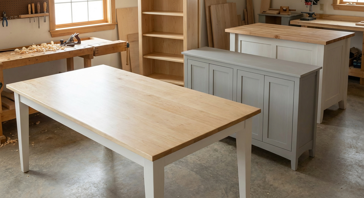 gỗ poplar làm bàn ghế gỗ